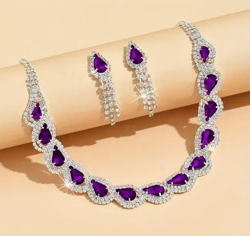 American Diamond Jewellery Set