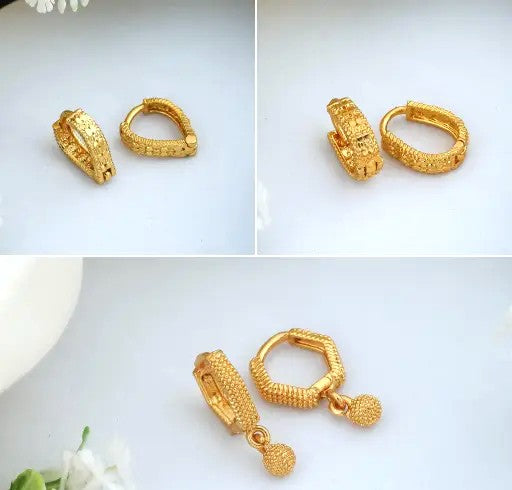 Gold-Plated Earrings/ Bali Combo