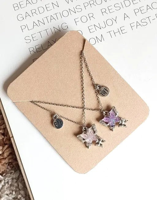 Enamel Butterfly Friendship Pendants