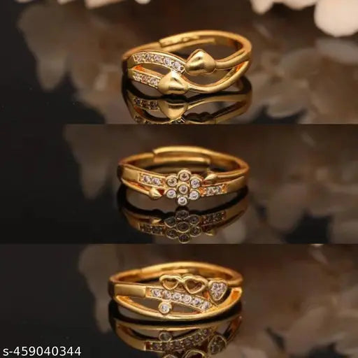 Diamond ring 1 gram gold Ring For Girls